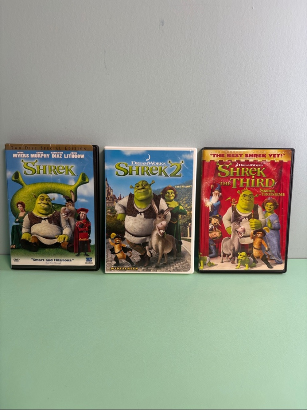 Dream Works Shrek Trilogy Kid DVD Movies Lot, Kids Movies, Rated G & PG